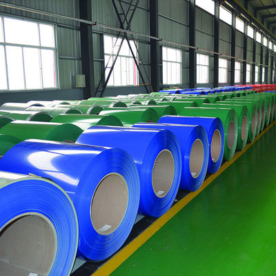 0.1-1.2mm PPGI Renkli Kaplı Galvanizli Bobin Ön Boyama Çelik Bobin Rulo